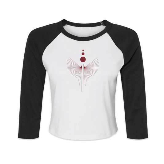 The Ocean "Solaris - ladies raglan crop top" Baseball Tee